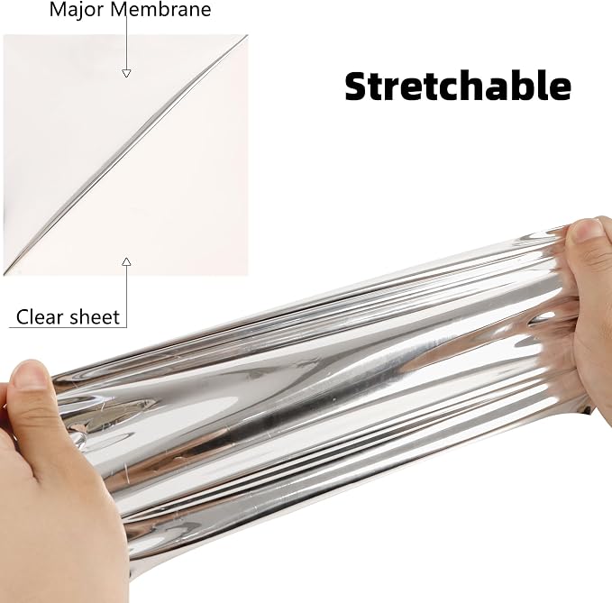 FUNKAKA Heat Transfer Vinyl Soft Silver HTV Rolls - Image 2
