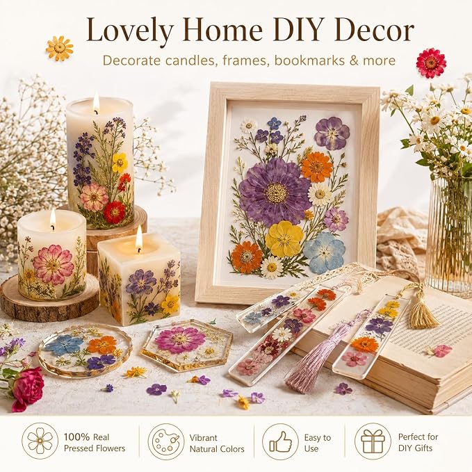 173 pcs Dried Flowers for Resin, Natural Flowers and Leaves Kit - Image 6