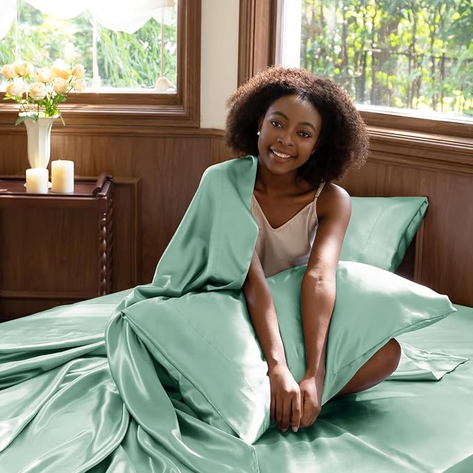CozyLux Satin Sheets Full Size Sheets - Image 5
