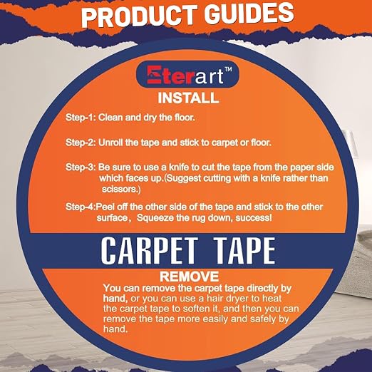 ETERART Double Sided Carpet Tape, No-Residue - Image 9