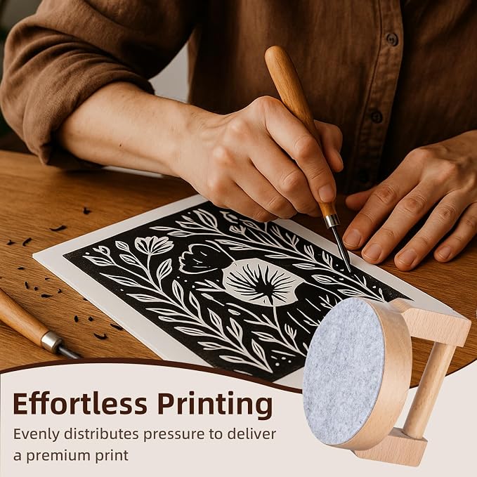 Falling in Art Wood Block Printing Baren, 4 Inches Baren Printmaking Tool - Image 4