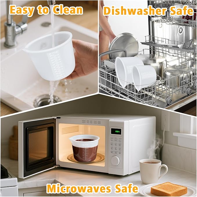 Palksky Silicone Melting Cups Set, Heat Resistant Pouring Cups - Image 8