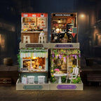 Miniature House Kit, CUTEROOM Tiny House Kit Wooden Dollhouse Kit Mini House - Image 7