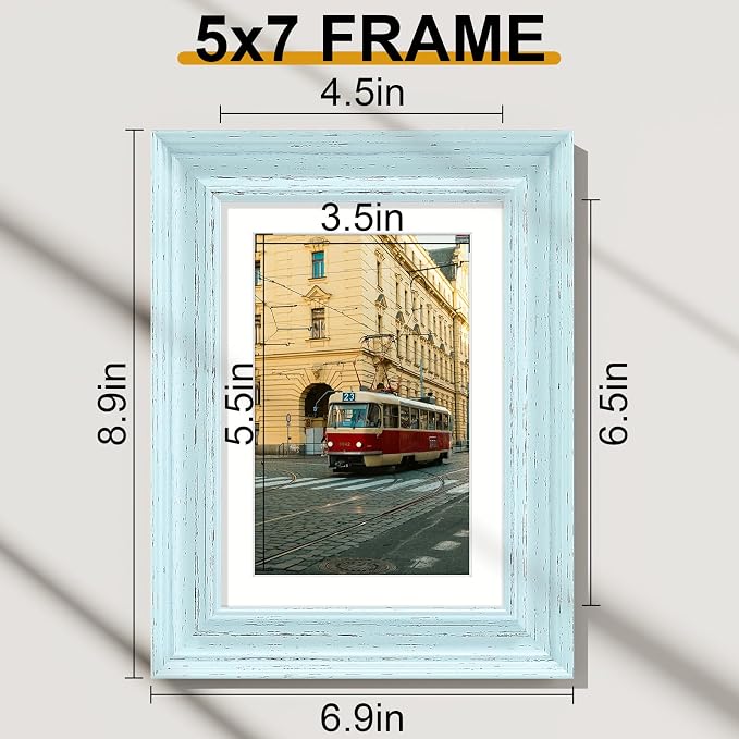 Vittanly 5x7 Picture Frames Set of 2, Ornate Vintage Photo Frame - Image 3