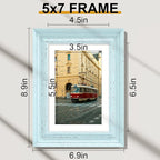 Vittanly 5x7 Picture Frames Set of 2, Ornate Vintage Photo Frame - Image 3