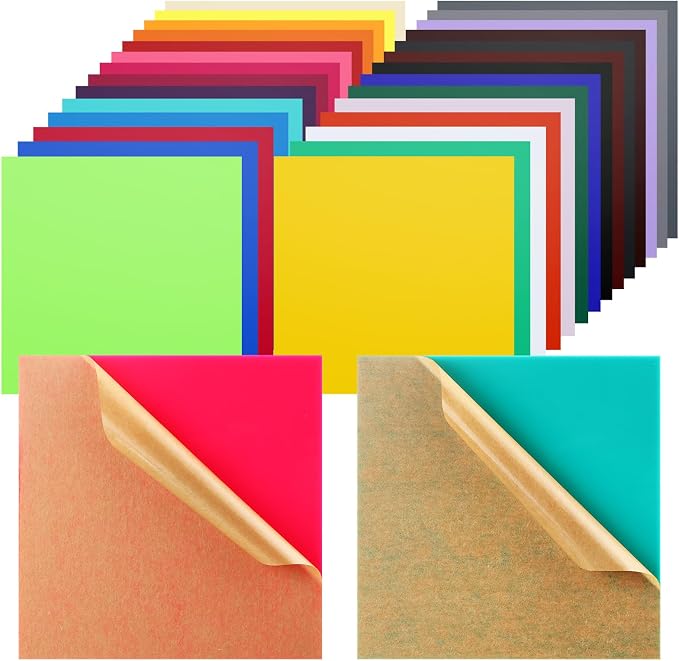Geetery 30 Pack Colored Acrylic Sheets 1/8" Thick by Geetery