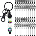 40 Pcs Beadable Keychains Bulk Kit – DIY Keychain Making Supplies by DNLEGULI