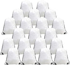 BeeGreen Drawstring Bags Backpacks Bulk, 20 Pieces White Gym Cinch Bags by BeeGreen