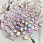 600 PCS Acrylic Heart Star Shape Beads AB Colors Colorful Flat Loose Spacer - Image 2