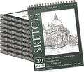 OSIMIG 10 Pack 5.5" x 8.5" Sketch Books, 300 Sheet Drawing Paper, Mini by OSIMIG