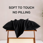 MINIPANDA Black King Size Pillow Cases Set of 4 - Image 5