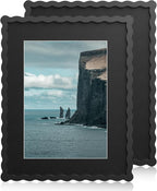 11x14 Wavy Picture Frame With Mat by Unknown