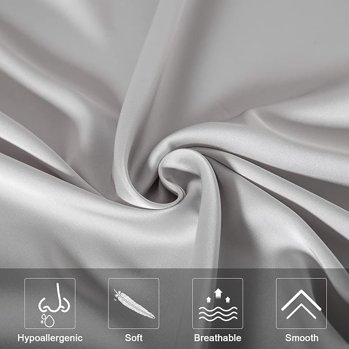 Mulberry Silk Pillowcase for Hair and Skin, Cooling Silk Pillow Case - Image 2