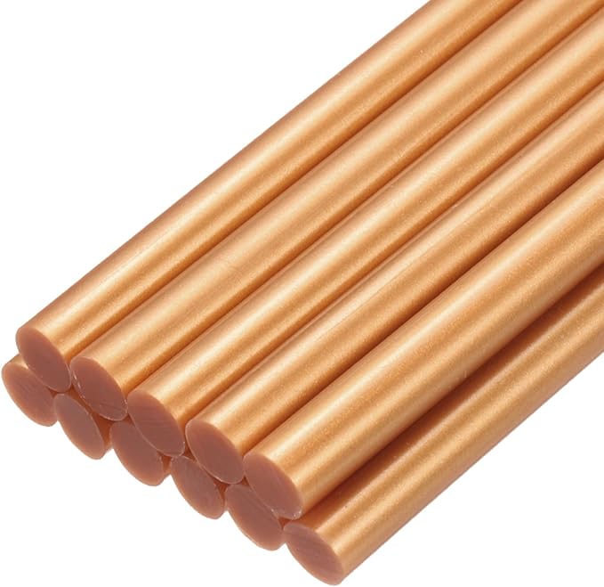 uxcell Mini Hot Glue Sticks for Glue Gun 7mm x 100mm Metallic Gold 12pcs by uxcell
