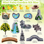 Fairy Garden Accessories 20Pcs Fairy Garden Bridge Pond Waterfall Kit | - Image 2