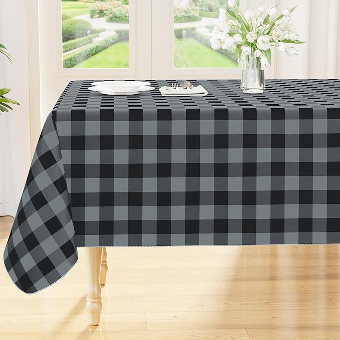 Smiry Rectangle Table Cloth, Waterproof Vinyl Tablecloths by Smiry