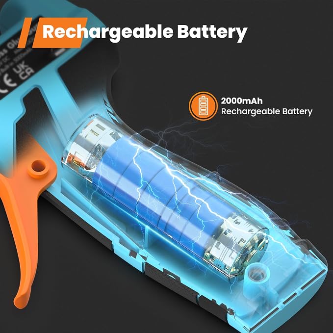 GoGonova Cordless Hot Glue Gun, 15s Fast Preheating - Image 3