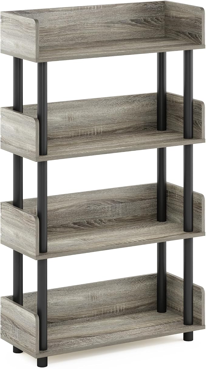 Furinno TURN-N-TUBE 4-Tier Display Shelf, Storage Shelves, Book Shelf, Open - Image 6