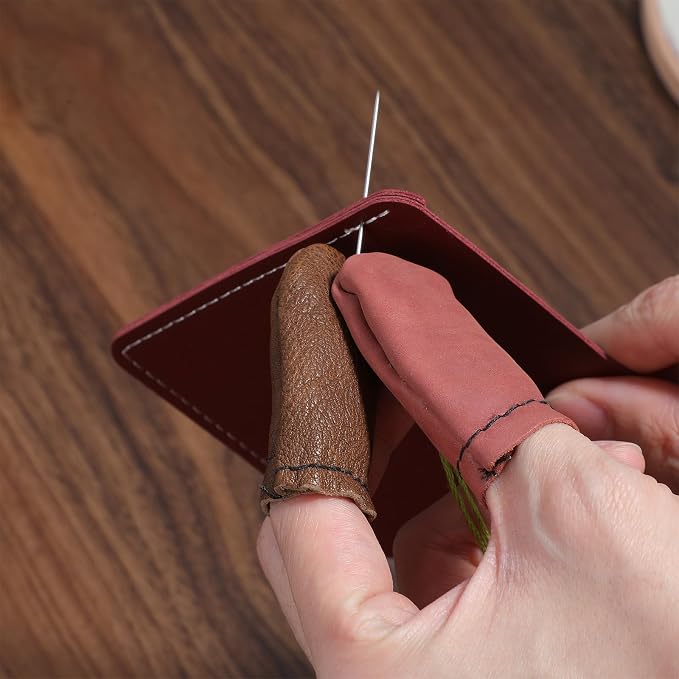 Elegaperma 10 Pairs Felting Finger Guards, Leather Finger Guards, Needle - Image 4