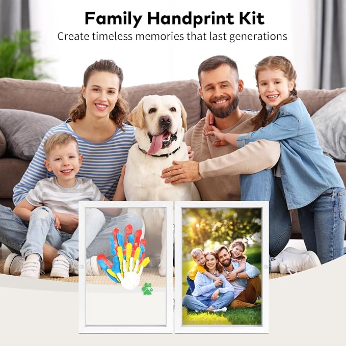 Omrhvi Family Handprint Kit, DIY Craft Keepsake Photo Frame, Hand Print - Image 2
