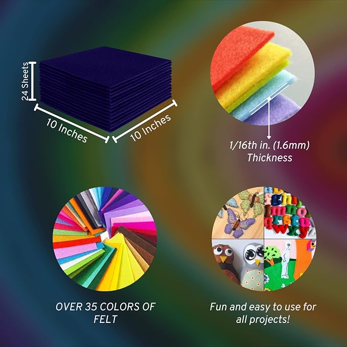 FabricLA Acrylic Felt Sheets for Crafts - Image 3