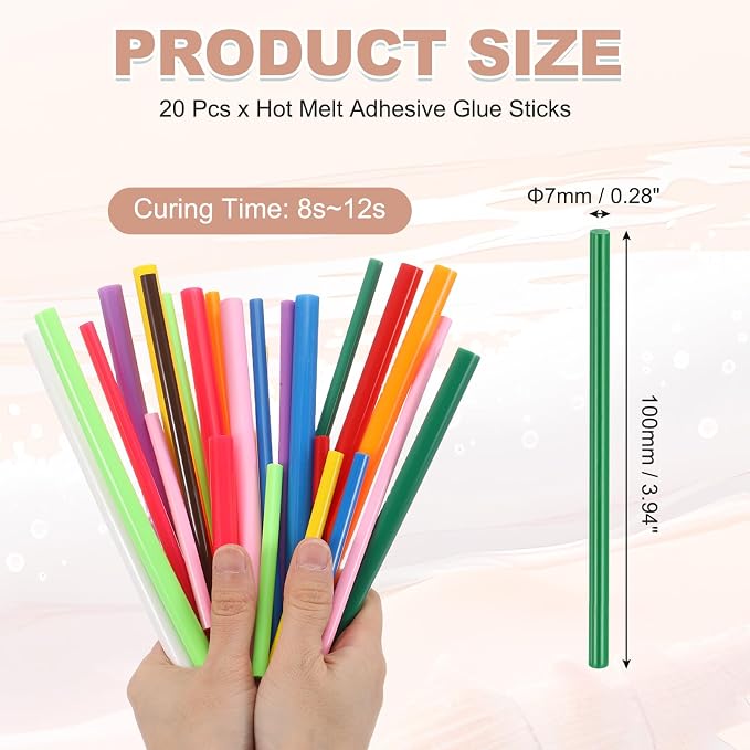 PATIKIL Hot Glue Sticks for Glue Gun, Dark Green - Image 2