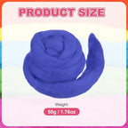 MECCANIXITY Wool Roving Yarn Soft Felting Wool 50g/1.76oz Pure Chunky Roving - Image 2
