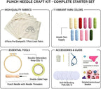 Punch Needle Kit for Adult Beginners, 3-4" Needle Punch Coaster & Bag Charm - Image 4