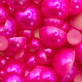 1500PCS 3-14mm Rose Red Flatback Pearls, 150g Half-Round ABS Pearls by Sqqzuie