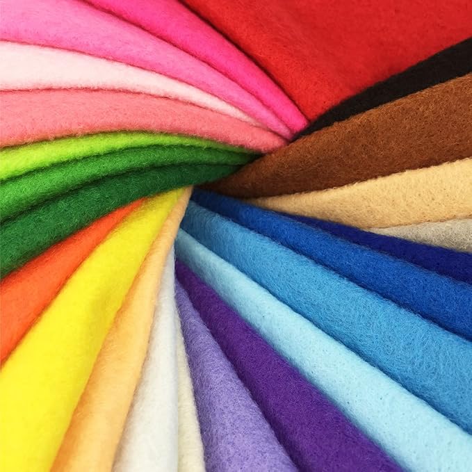 24pcs Thick 1.4mm Soft Felt Fabric Sheet Assorted Color Felt Pack DIY Craft - Image 2