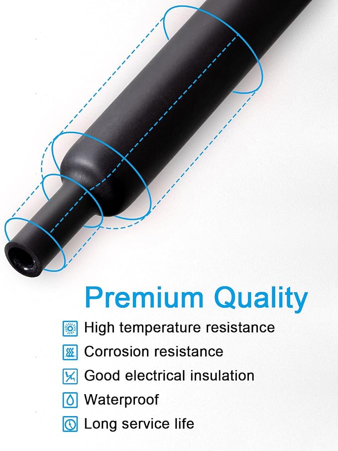 300pcs 3:1 Heat Shrink Tubing Kit, Dual Wall Adhesive Marine Heat Shrink Tube - Image 4
