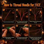 VIGEGU Witch Cross Stitch Kits for Adults Beginners, Halloween Stamped Cross - Image 6