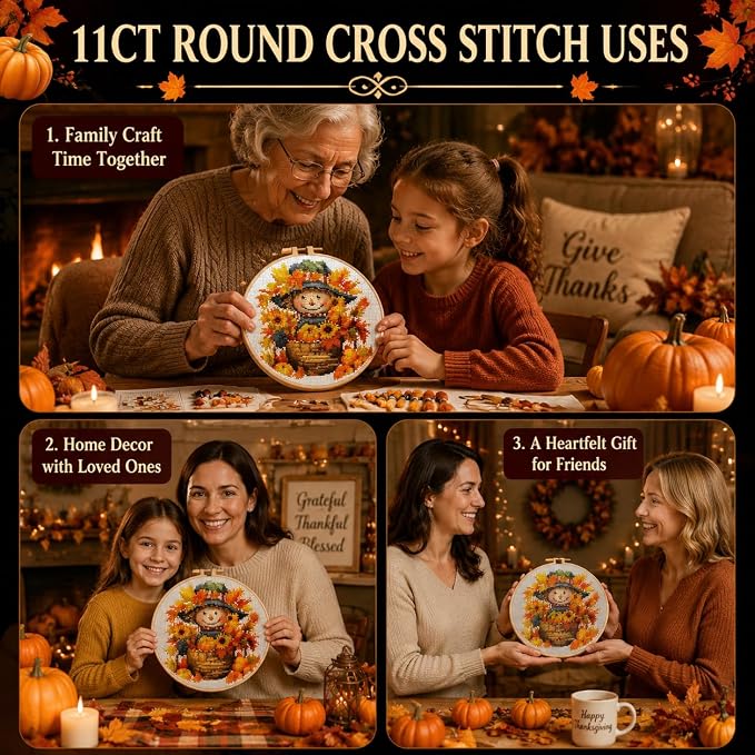 VIGEGU Scarecrow Cross Stitch Kits - Image 2