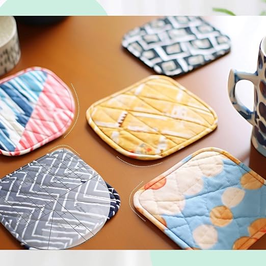 Kigley 2 Pcs Curved Corner Cutter Quilt Ruler Acrylic Sewing Patchwork Template - Image 5