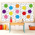 Qyeahkj Black Dot Bulletin Board Paper Roll Black Polka Dot Bulletin Board - Image 5