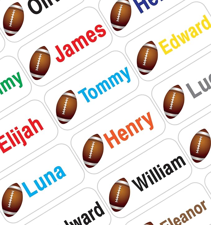 Personalized Name Labels for Kids – 60 Waterproof Peel-and-Stick Labels for by GILBIN
