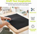 WUWEOT 10 Pack Black Stiff Felt Sheet, 17x11.8 Inches Fabric Hard Felt Squares - Image 4