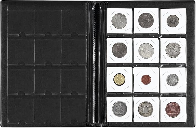 MUDOR Coin Flips 2x2 Holder Album, 120 Pockets Cardboard Storage Book | Coin - Image 3