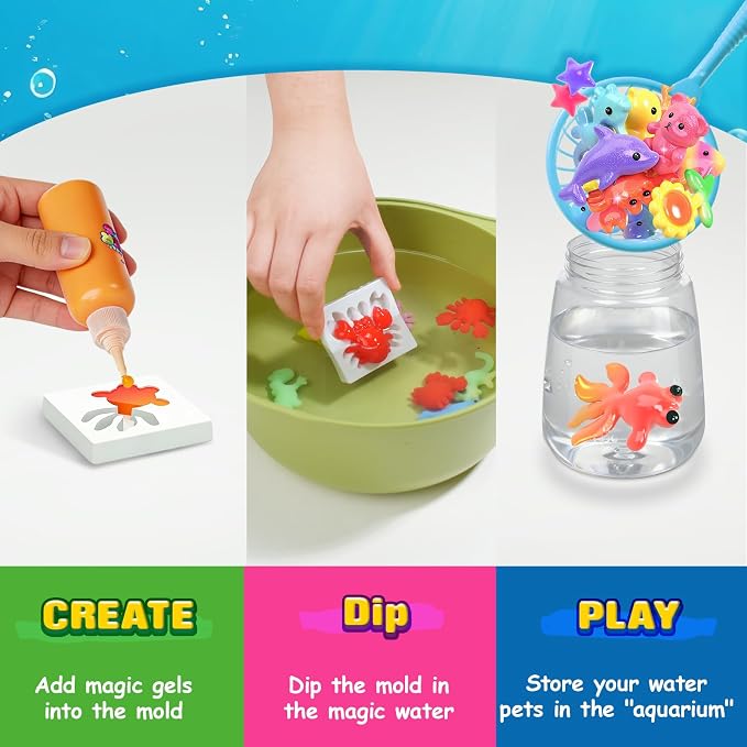 Coodoo Magic Water Elf Toy Craft Kits, Aqua Fairy Water Gel DIY Squishies - Image 2