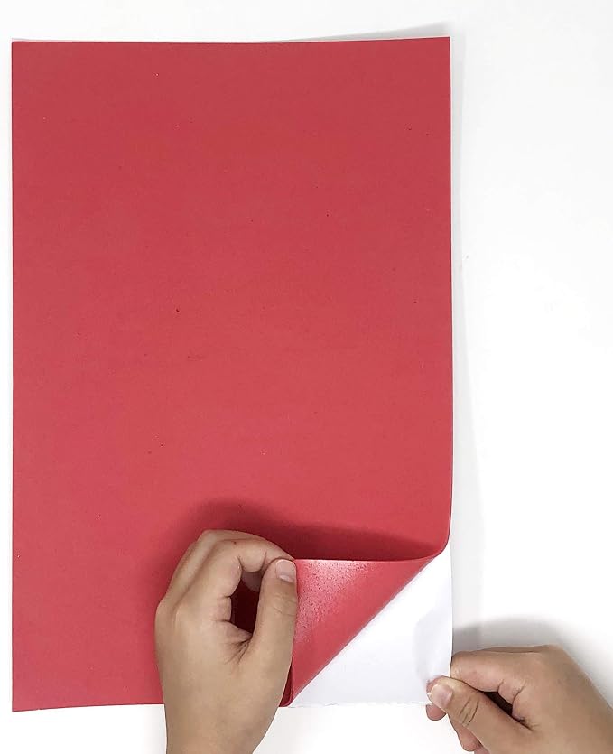 Allgala 20 Pack Self-Adhesive EVA Foam Paper 8x12 Inch Sheets-Red-CF85403 - Image 3