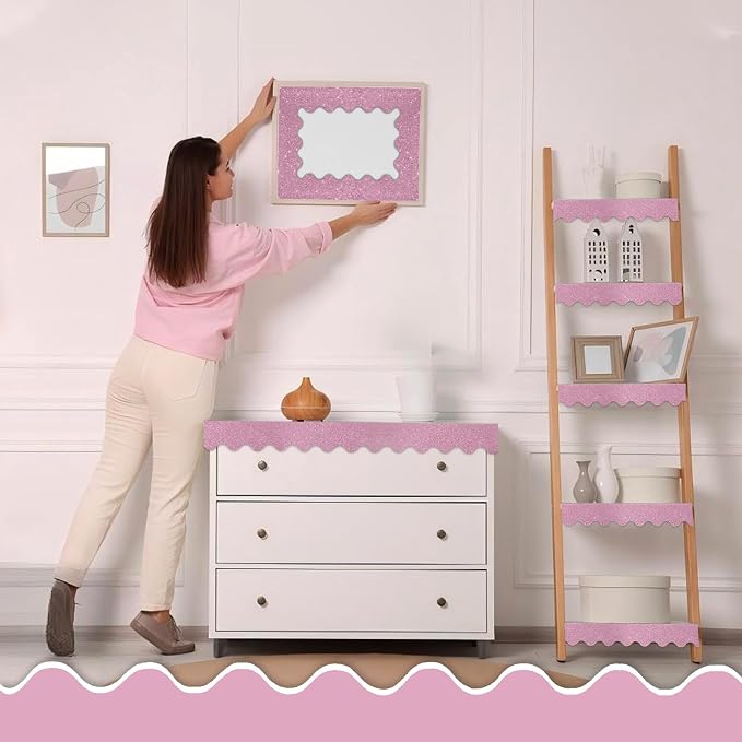 70Ft Shine Bulletin Board Borders，Scalloped Poster Boards Decorations Trim - Image 8
