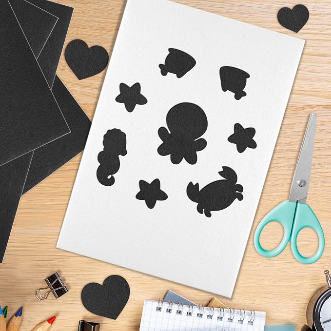 10PCS Black Self Adhesive Felt Fabric Sheets Sticky Felt Sheets - Image 7