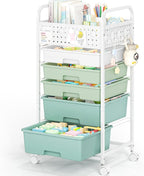 5 Drawer Rolling Storage Cart by SYKIARIOL