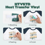 HTVSTD Boho Green HTV Heat Transfer Vinyl 8pcs 12×10in Iron on Vinyl | Dark Boho - Image 3