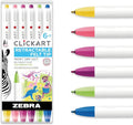 Zebra Pen CLiCKART Retractable Felt Tip Pen, 0.6mm Fine Point, Moisture by ZebraPen