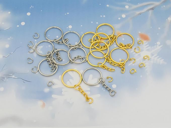 50Sets 1 inch Keychain Rings Split Round Key Ring - Image 4