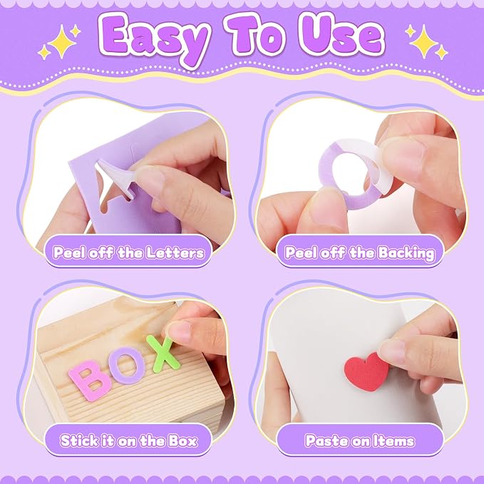 664 PCS Foam Letter Stickers, Foam Alphabet Number Shape Stickers, Self - Image 4