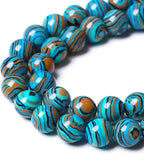 61PCS 6mm Natural Blue Malachite Stone Beads Round Loose Gemstone Beads - Image 4
