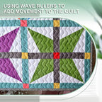 Kigley 2 Pcs Free Motion Quilting Templates Waves Acrylic Quilting Rulers - Image 5