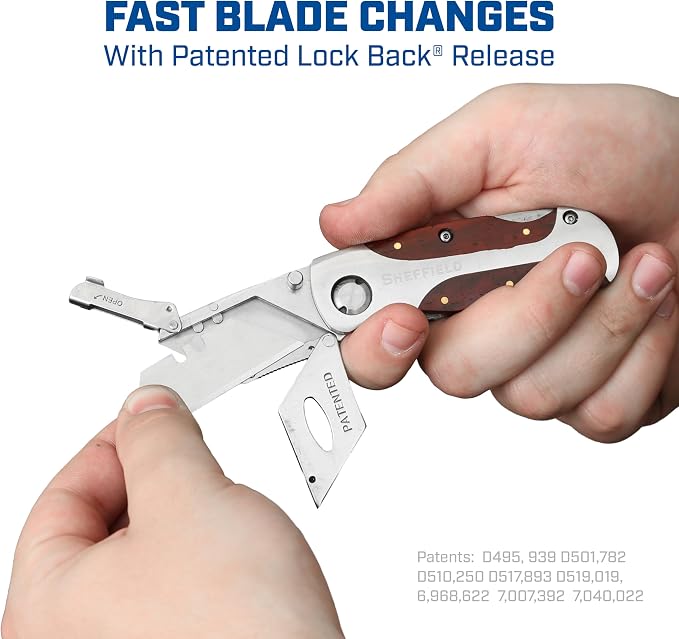 Sheffield 12818 Folding Utility Knife - Image 2